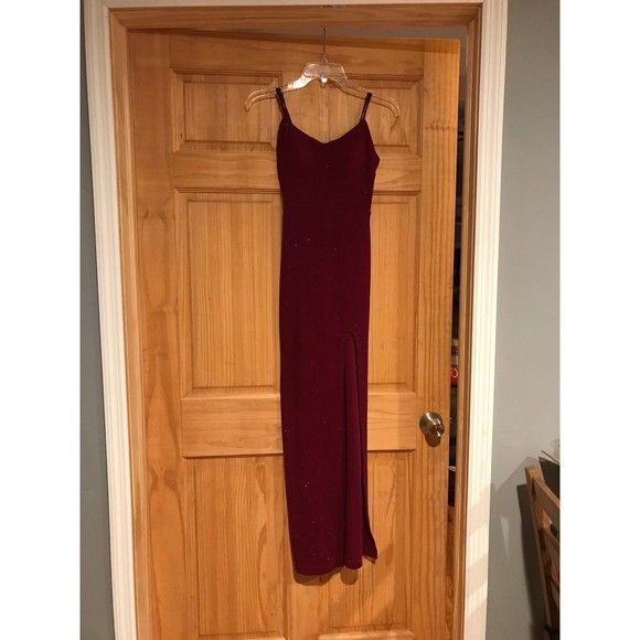 David’s bridal red formal slit dress - Picture 2 of 7